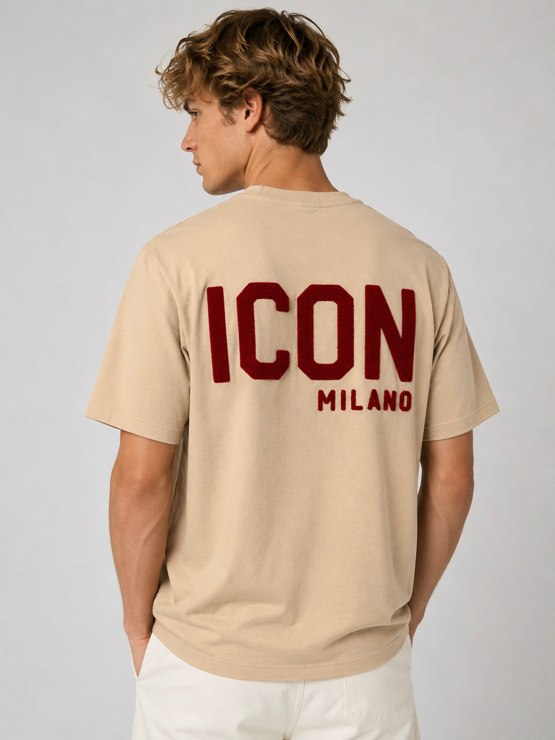 Herren T-Shirt - IC MILANO (BEIGE)