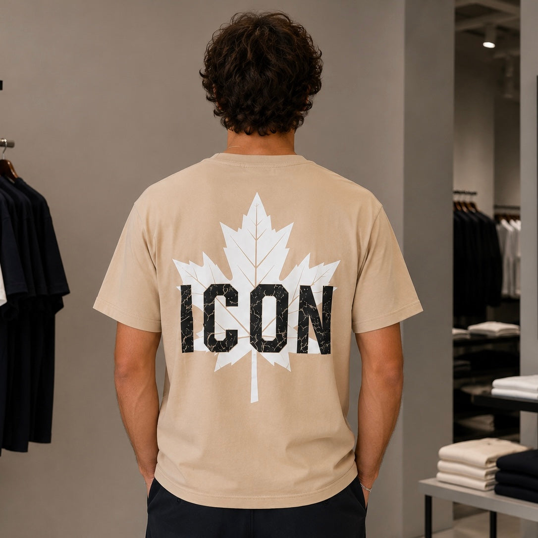 Herren T-Shirt - STREET COOL T-SHIRT CASUAL (BEIGE)