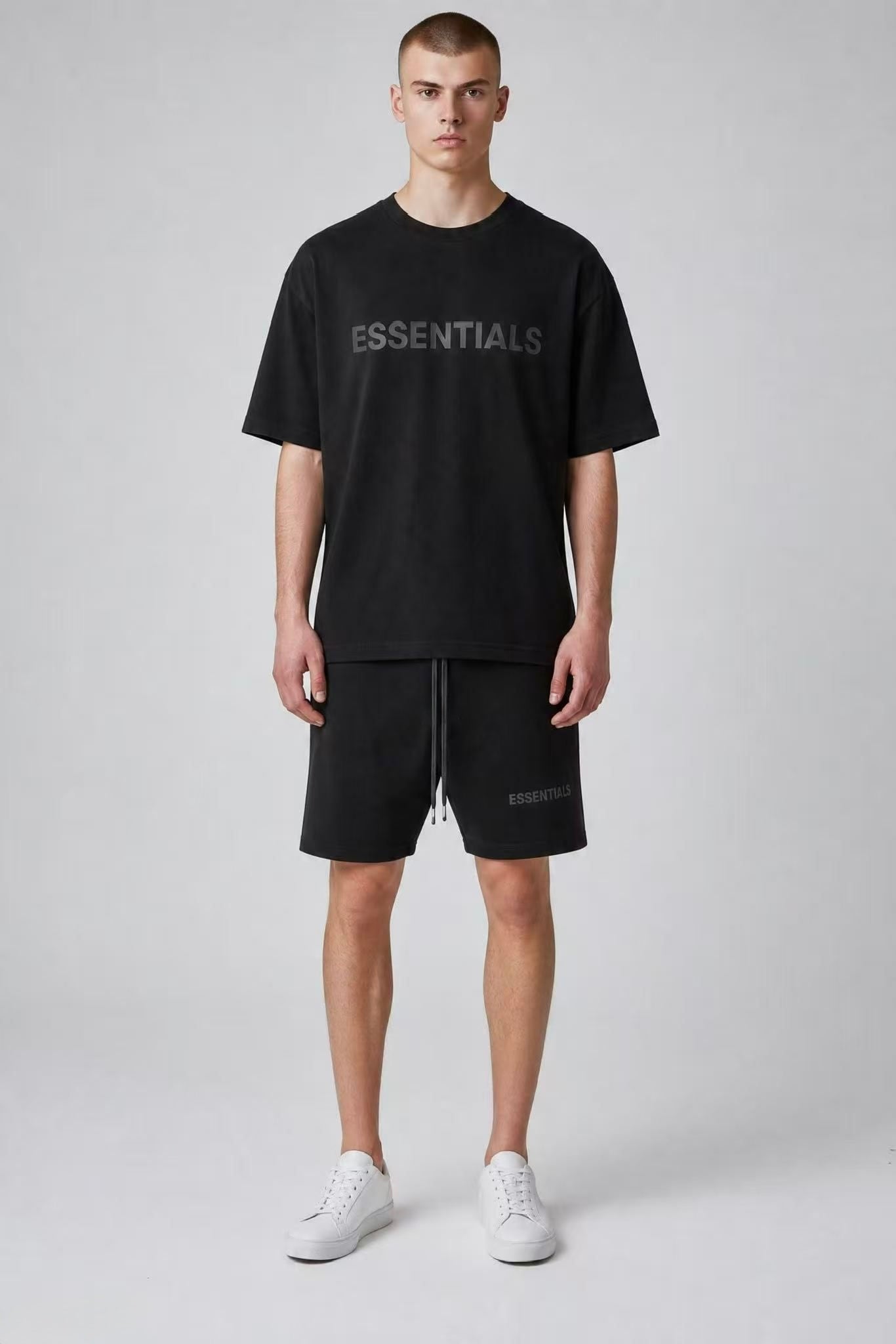 Herren Set Oberteil + Hose - ESSENTIALS BLACK SET