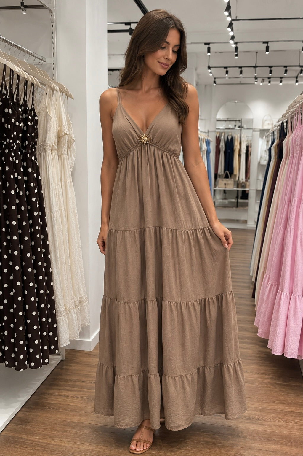 Damen Kleid - FIONA SUMMER DRESS (brown)