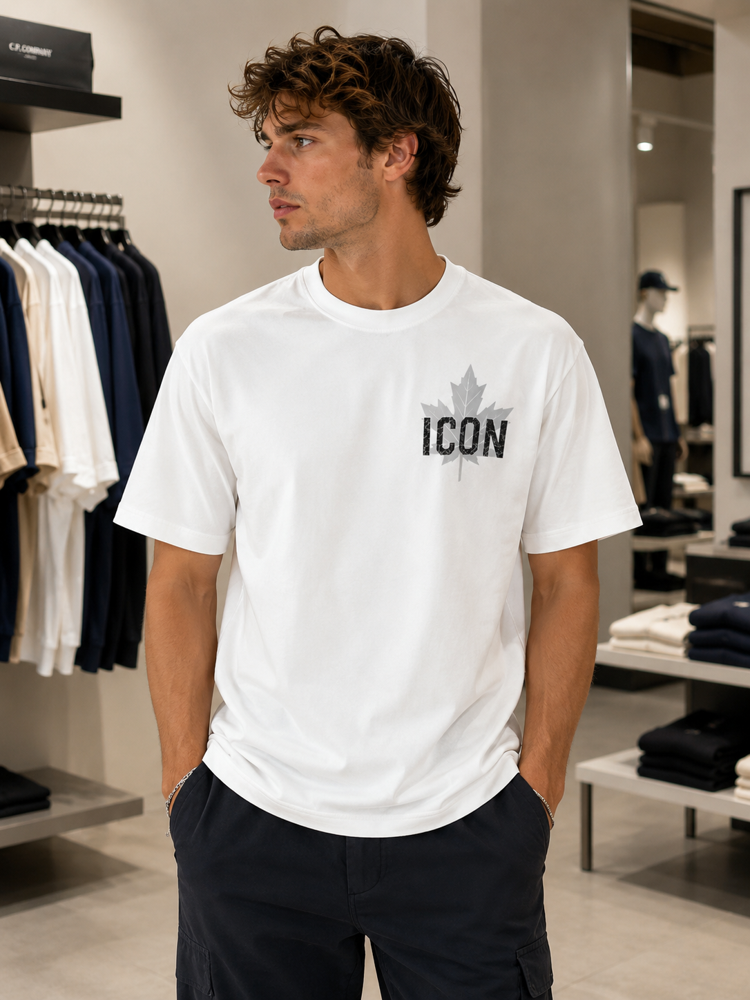 Herren T-Shirt - STREET COOL T-SHIRT CASUAL (WHITE)