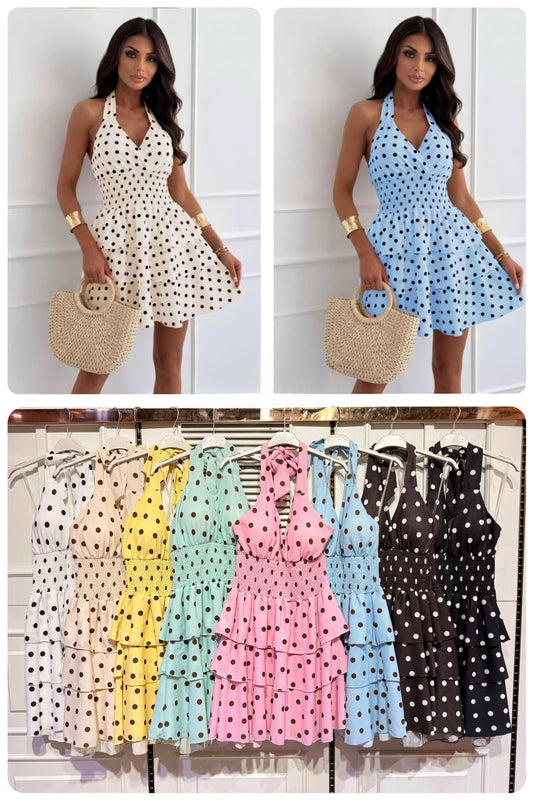 Damen Sommer Kleid One Size - DOTTIES FOR CUTIES DRESS