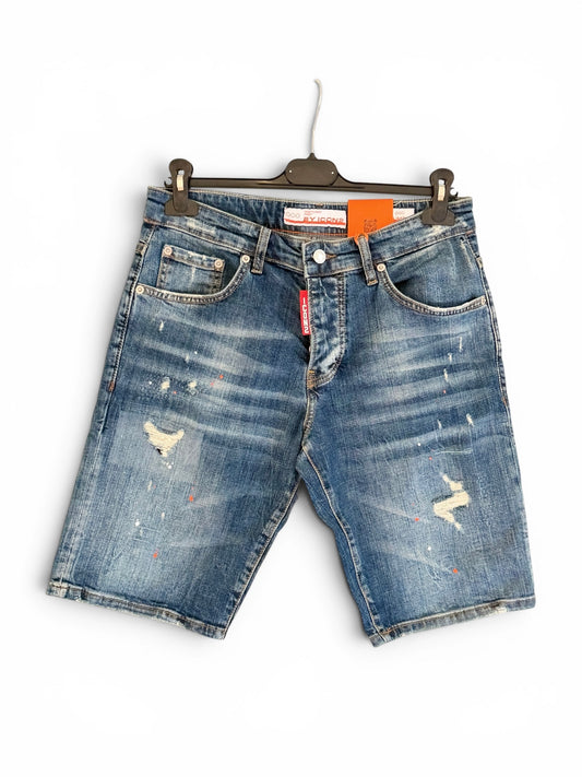 Herren Short Jeans- TOO HOT FOR THE SUMMER Dark Blue