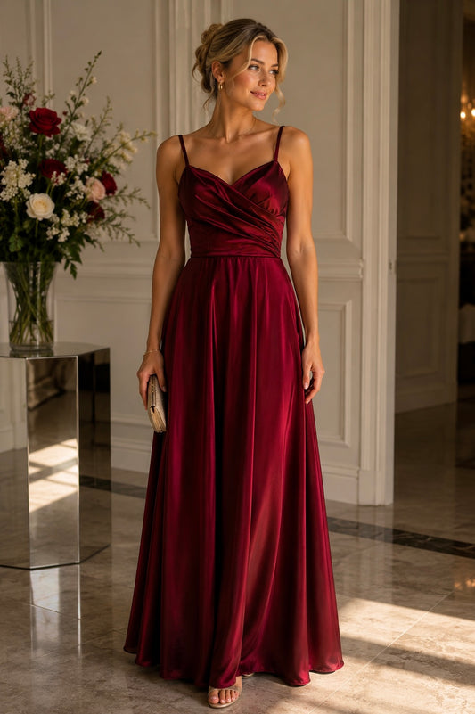 NUR IM GESCHÄFT VERFÜGBAR - Damen Kleid für Abschluss, Events, Party - RED VELVET PROM DRESS