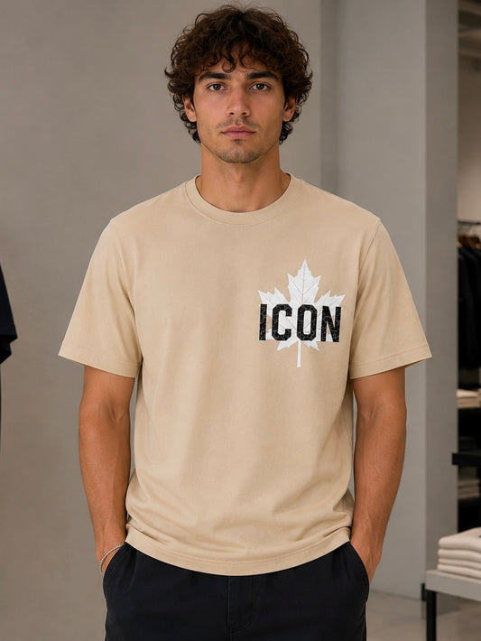 Herren T-Shirt - STREET COOL T-SHIRT CASUAL (BEIGE)