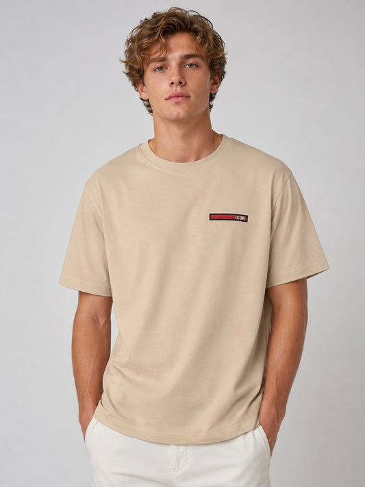 Herren T-Shirt - IC MILANO (BEIGE)