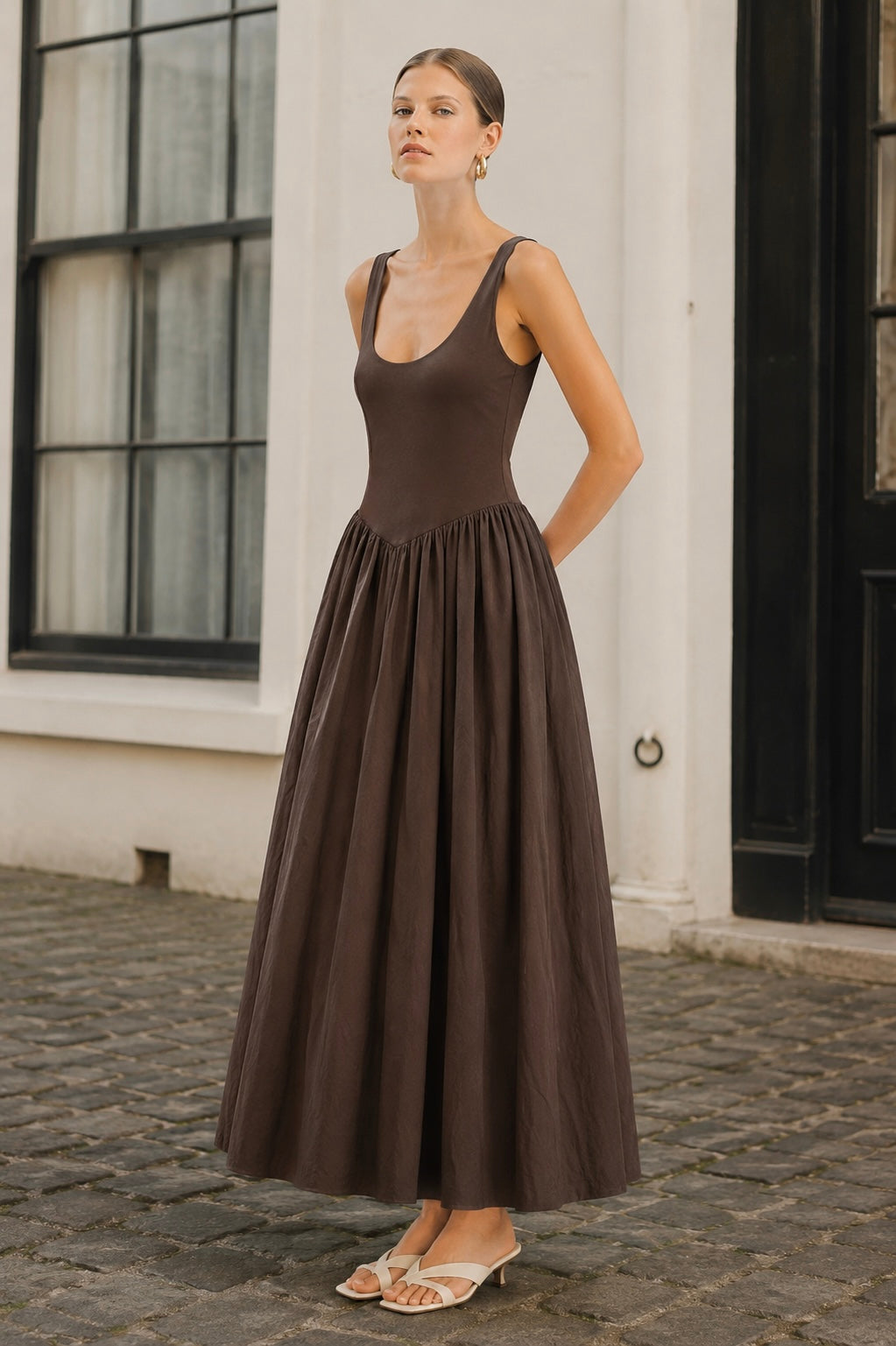 Damen Sommerkleid - BELLA DANCE SUMMER DRESS ( brown )