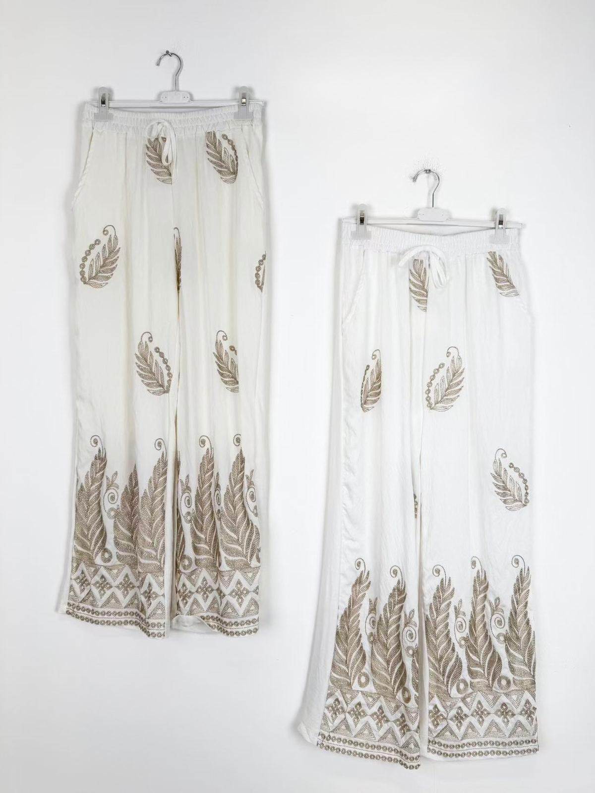 Damen Hose - Willow Botanical Wide-Leg Pants