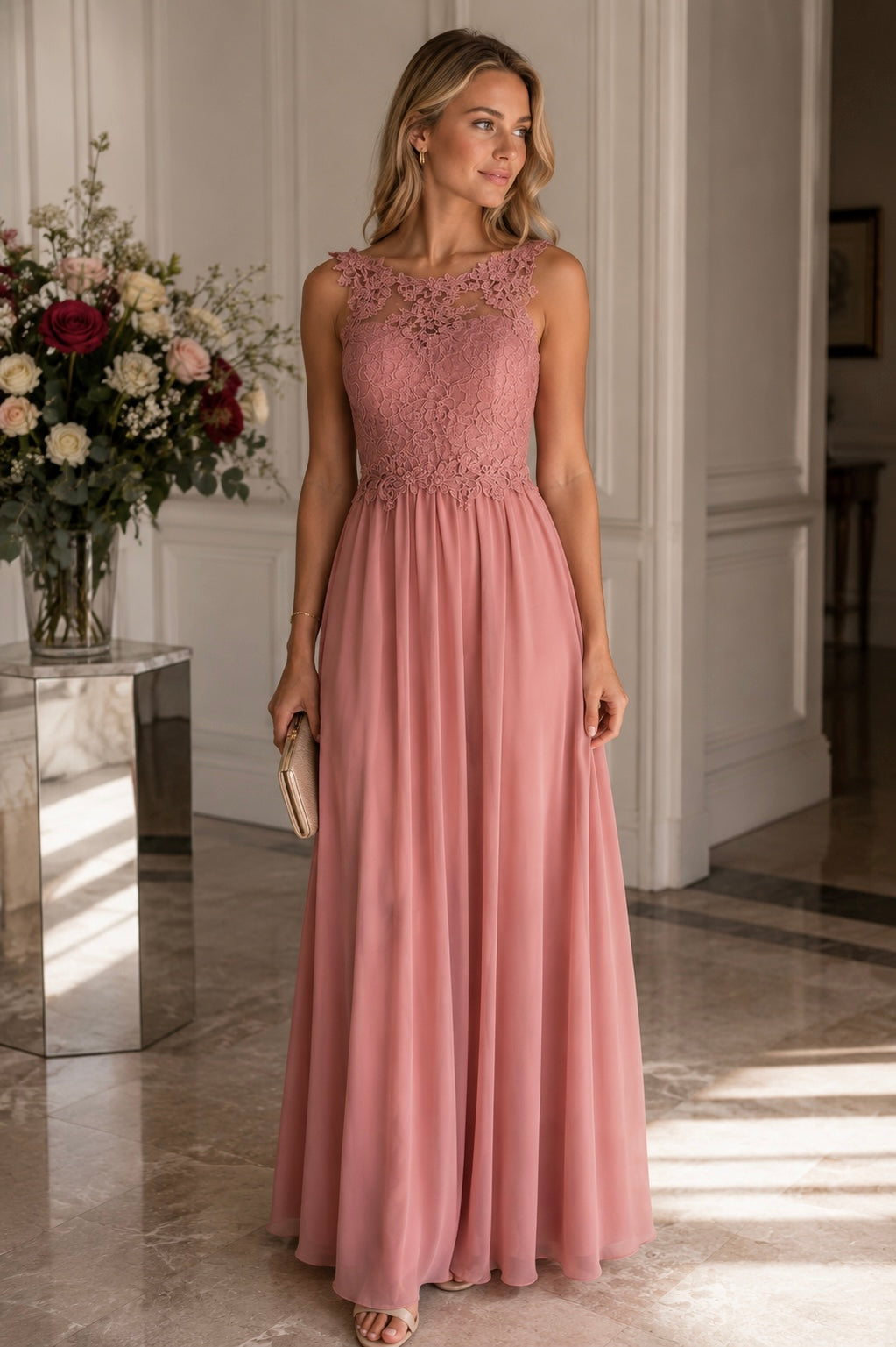 NUR IM GESCHÄFT VERFÜGBAR - Damen Kleid für Abschluss, Events, Party - PINKY PARTY PROM DRESS