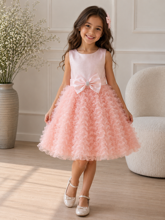 Kinder Kleid 2-12 Jahre - MY PINK ANGEL KIDS DRESS