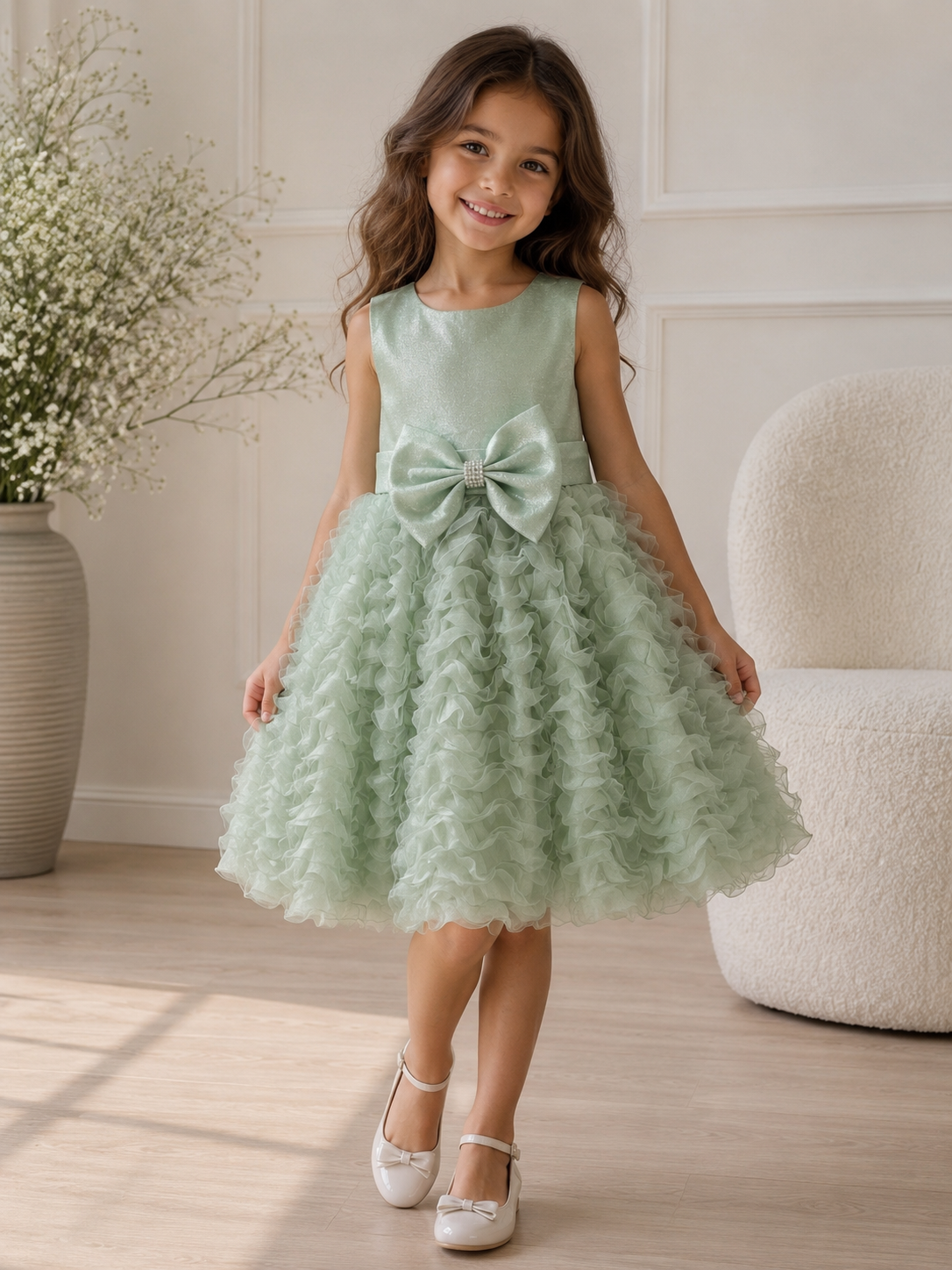 Kinder Kleid 2-12 Jahre - MY GREEN ANGEL KIDS DRESS