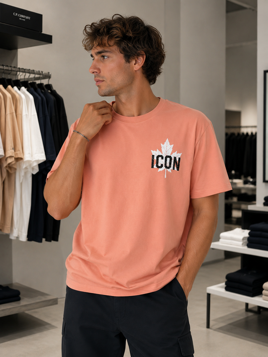 Herren T-Shirt - STREET COOL T-SHIRT CASUAL (ORANGE)