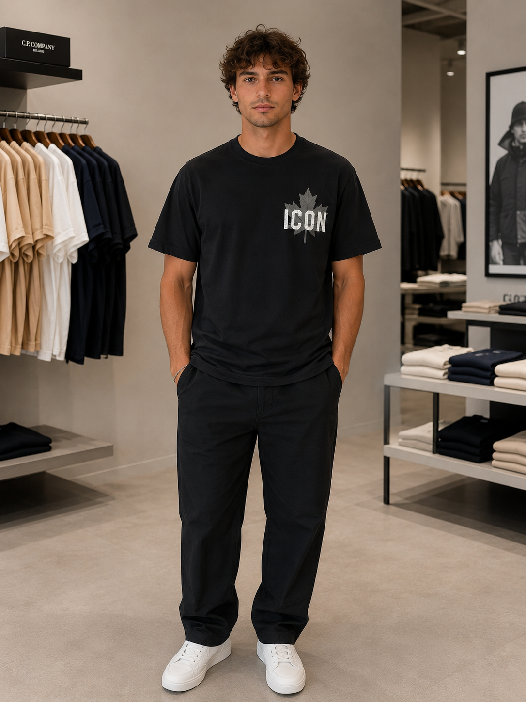 Herren T-Shirt - STREET COOL T-SHIRT CASUAL (BLACK)