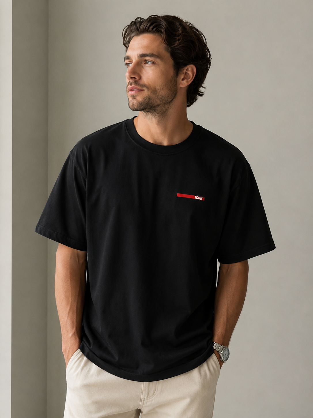 Herren T-Shirt - IC MILANO DS (BLACK)